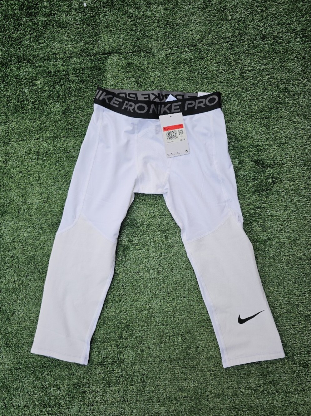 Nike Pro White Boys' Compression Tights